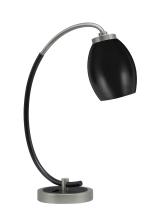 Toltec Company 57-GPMB-426-MB - Desk Lamp, Graphite & Matte Black Finish, 5&#34; Matte Black Oval Metal Shade
