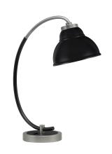 Toltec Company 57-GPMB-427-MB - Desk Lamp, Graphite & Matte Black Finish, 7&#34; Matte Black Double Bubble Metal Shade