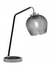 Toltec Company 59-GPMB-4602 - Desk Lamp, Graphite & Matte Black Finish, 6&#34; Smoke Textured Glass
