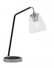 Toltec Company 59-GPMB-461 - Desk Lamp, Graphite & Matte Black Finish, 4.5&#34; Square Clear Bubble Glass
