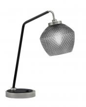 Toltec Company 59-GPMB-4622 - Desk Lamp, Graphite & Matte Black Finish, 6&#34; Smoke Textured Glass