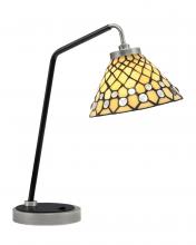 Toltec Company 59-GPMB-9415 - Desk Lamp, Graphite & Matte Black Finish, 7&#34; Starlight Art Glass