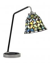 Toltec Company 59-GPMB-9965 - Desk Lamp, Graphite & Matte Black Finish, 7&#34; Crescent Art Glass