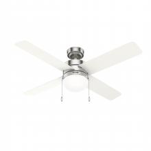 Hunter 52420 - Hunter 52 inch Timpani Brushed Nickel Ceiling Fan with LED Light Kit and Pull Chain
