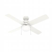 Hunter 52421 - Hunter 52 inch Timpani Fresh White Ceiling Fan with LED Light Kit and Pull Chain
