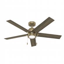 Hunter 51759 - Hunter 52 inch Erling Luxe Gold Ceiling Fan with LED Light Kit and Pull Chain
