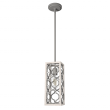 Hunter 19391 - Hunter Gablecrest Distressed White and Painted Concrete 1 Light Pendant Ceiling Light Fixture