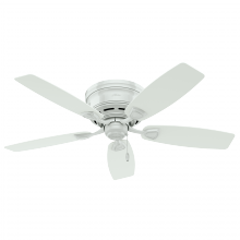 Hunter 53119 - Hunter 48 inch Sea Wind White Low Profile Damp Rated Ceiling Fan and Pull Chain