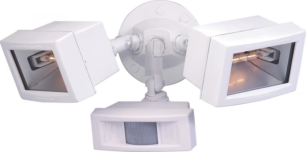 2 Light - 15" - Flood Light, Exterior - Twin Mini Halogen w/Motion Sensor