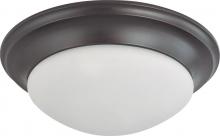 Nuvo 60/3367 - 3-Light Twist & Lock Dome Large Flush Mount Ceiling Light in Mahogany Bronze Finish with Frosted