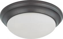Nuvo 62/789 - 14&#34; - LED Flush with Frosted Glass- Mahogany Bronze Finish- 120-277V