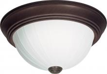 Nuvo SF76/246 - 2 Light - 11&#34; Flush with Frosted Melon Glass - Old Bronze Finish