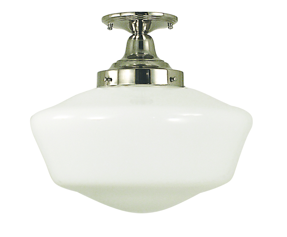 1-Light Antique Brass Taylor Flush / Semi-Flush Mount