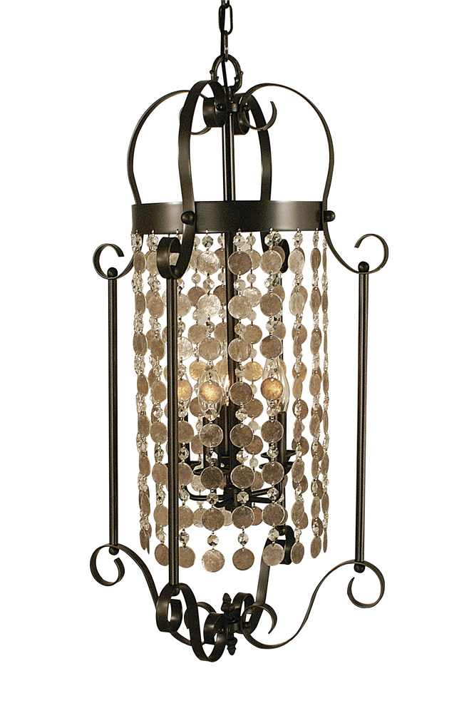 5-Light Brushed Nickel Naomi Foyer Chandelier