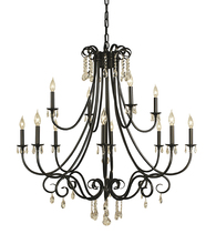 Framburg 2997 MB - 12-Light Mahogany Bronze Liebestraum Foyer Chandelier