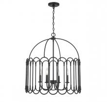 Savoy House Meridian M7029MBK - 4-Light Pendant in Matte Black