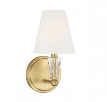 Savoy House Meridian M90102NB - 1-Light Wall Sconce in Natural Brass