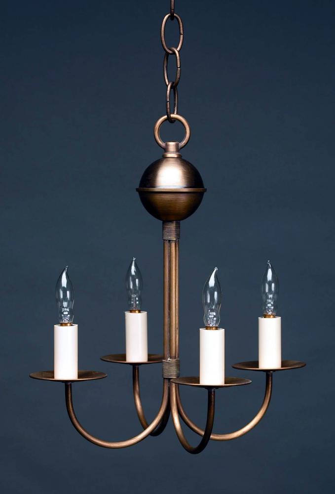 Hanging J-Arms Verdi Gris 4 Candelabra Sockets