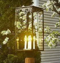 Northeast Lantern 11653-AC-LT4-CSG - Dowtown Post Light With 4 Candelabras