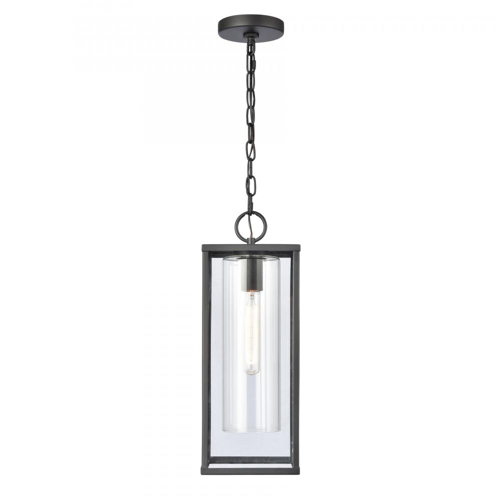 Augusta 19'' High 1-Light Outdoor Hanging Light - Matte Black