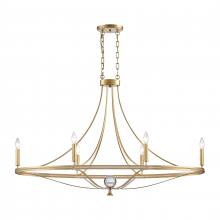 ELK Home 69486/6 - Noura 46.5&#39;&#39; Wide 6-Light Linear Chandelier - Champagne Gold