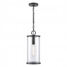 ELK Home 89495/1 - Hopkins 7.25&#39;&#39; Wide 1-Light Outdoor Hanging Light - Charcoal Black